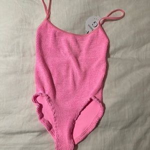 Hunza G pink Pamela swimsuit one piece